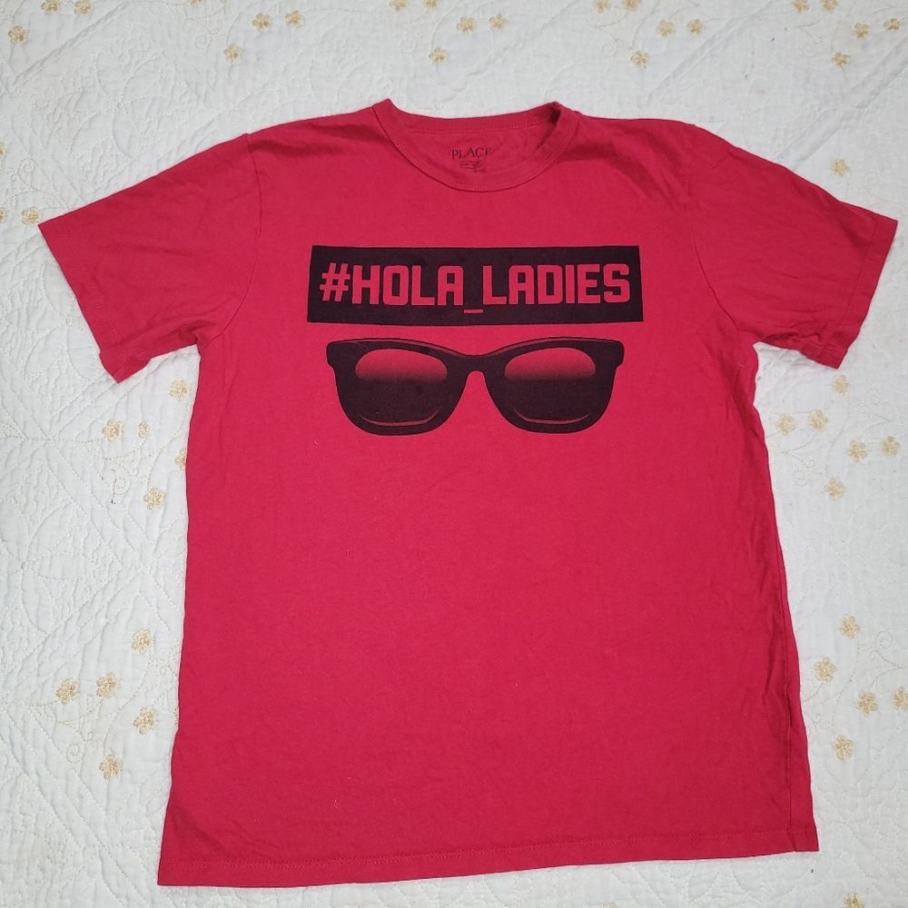 The Childrens Place Size Large Red Hola Ladies T-Shirt